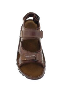 Reflexan Herren Sandale, Gr. 43, braun, Glattleder, sportlich, Schuhe