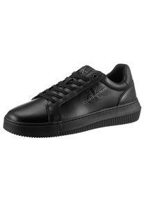 Herren Sneaker "CHUNKY CUPSOLE MONO LTH", Calvin Klein Jeans, Gr. 40, schwarz, Leder, Lederimitat, sportlich, Schuhe, mit seitlichem Logoschriftzug,