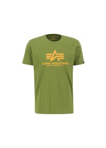 Herren T-Shirt "Alpha Industries Men - T-Shirts Basic T-Shirt", grün, Gr. L, Alpha Industries, Obermaterial: 100% Baumwolle, Shirts