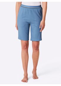 feel good Damen Bermudas, Gr. 36, blau, 100% Baumwolle, unifarben, Hosen