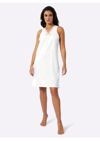 wäschepur WÄSCHEPUR Damen Nachthemd "Nachthemd", Gr. 36, beige, 50% Baumwolle, 50% Modal, gemustert, Kleider