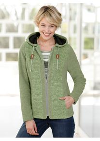Classic Basics Damen Langjacke, grün, Gr. 56, meliert, 100% Polyester, Jacken