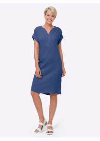 Classic Basics Damen Jerseykleid "Kleid", blau, Gr. 50, unifarben, 100% Baumwolle, Kleider