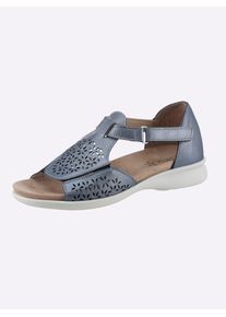 CLASSIC Damen Sandale, Gr. 40, blau, Glattleder, Schuhe