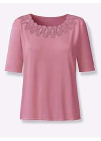 Lady Damen Kurzarmpullover "Kurzarm-Pullover", rosa, Gr. 38, unifarben, 70% Viskose, 30% Polyamid, Pullover