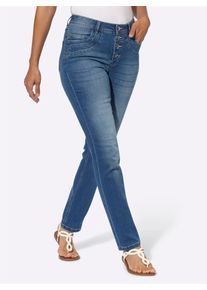 Casual Looks Damen 5-Pocket-Jeans, blau, Gr. 40, unifarben, 81% Baumwolle, 17% Polyester, 2% Elasthan, Jeans
