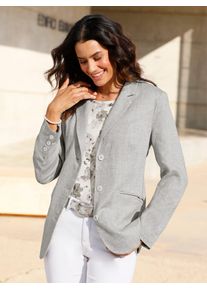 Inspirationen Damen Jackenblazer "Blazer", grau, Gr. 38, 70% Viskose, 30% Leinen, Blazer