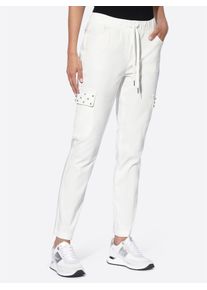 Heine Damen Webhose, beige, Gr. 34, unifarben, 72% Viskose, 25% Polyamid, 3% Elasthan, Hosen