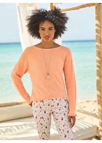 Heine Damen Strickpullover "Pullover", rot, Gr. 38, unifarben, 100% Baumwolle, Pullover