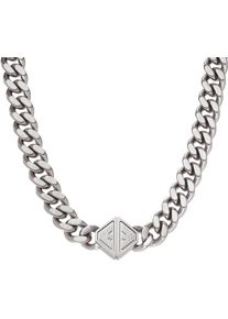 Emporio Armani Damen Kette mit Anhänger "Schmuck Geschenk Edelstahl Halskette, EGS3131040", Edelstahl, L: 50cm B: 9mm, silber, Edelstahl, B:9mm,