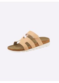 Heine Damen Pantolette, Gr. 39, orange, Synthetik, modisch, Schuhe