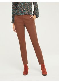 Heine Damen Röhrenhose, braun, Gr. 48, unifarben, 98% Baumwolle, 2% Elasthan, Hosen