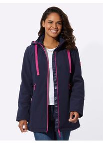 Casual Looks Damen Softshelljacke, blau, Gr. 20, unifarben, 94% Polyester, 6% Elasthan, Jacken