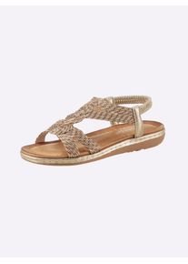 Andrea Conti Damen Sandale, Gr. 42, braun, Textil, modisch, Schuhe
