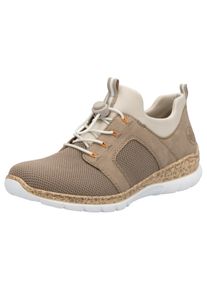 Rieker Damen Slip-On Sneaker, Gr. 38, braun, Textil, Nubuklederimitat, casual, Schuhe, Schlupfschuh, Halbschuh, Slipper, Freizeitschuh mit
