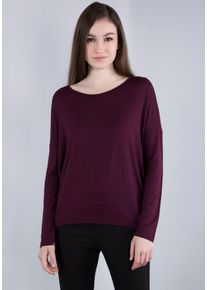 Imperial Damen Langarmshirt, lila, casual, Gr. M, unifarben, Single Jersey, Obermaterial: 95% Viskose, 5% Elasthan, Shirts, in lässiger "O - Shape"