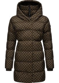 Ragwear Damen Steppmantel "Niara Print", braun, modisch, Gr. XL, Obermaterial: 100% Polyester, Innenfutter: 100% Polyester, Wattierung: 100%