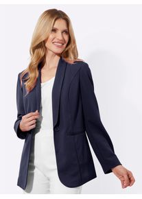 Classic Basics Damen Jackenblazer "Blazer", blau, Gr. 54, 95% Polyester, 5% Elasthan, Blazer
