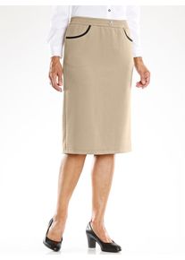 CLASSIC Damen Jerseyrock, beige, Gr. 40, unifarben, 97% Polyester, 3% Elasthan, Röcke