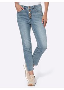 Heine Damen 7/8-Jeans, blau, Gr. 44, unifarben, 95% Baumwolle, 3% Polyester, 2% Elasthan, Jeans