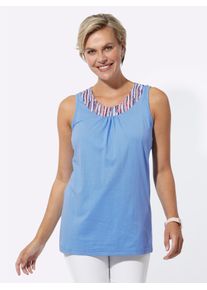 Classic Basics Damen Shirttop, blau, Gr. 36, unifarben, 100% Baumwolle, Tops