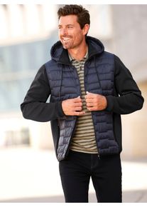 NEW CANADIAN Herren Blouson, blau, Gr. 50, unifarben, 85% Baumwolle, 10% Polyester, 5% Elasthan, Vorderteil + Kapuze:100% Polyester, Jacken
