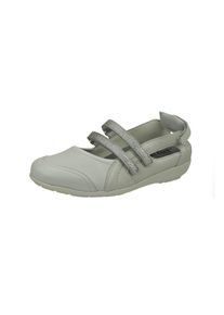 Natural Feet Damen Ballerina "Jennet", Gr. 38, grau, Leder, casual, Schuhe, mit stoßhemmender TPS-Laufsohle.