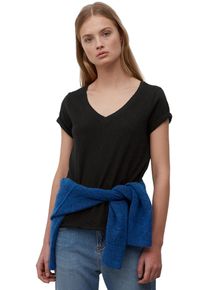 Marc O'Polo Damen T-Shirt, schwarz, casual, Gr. XL, MARC O'POLO DENIM, Jersey, Obermaterial: 100% Baumwolle, Shirts, mit abgerundetem V-Neck