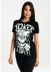 logoshirt Damen T-Shirt "The Joker", schwarz, casual, Gr. M, bedruckt, 100% Baumwolle, Shirts, mit lizenziertem Originaldesign