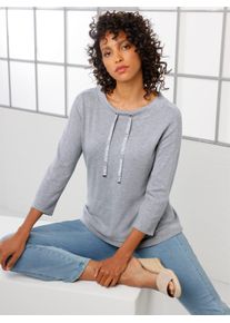 Damen Strickpullover "Lyocell-Viskose-Pullover", grau, Gr. 38, CREATION L PREMIUM, unifarben, 42% Viskose, 30% Lyocell, 28% Polyester, Pullover