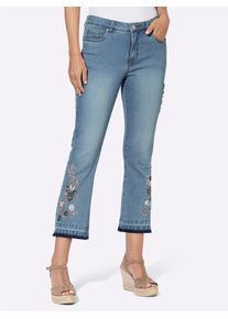 Heine Damen 7/8-Jeans, blau, Gr. 38, unifarben, 95% Baumwolle, 3% Polyester, 2% Elasthan, Jeans