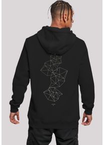 F4NT4STIC Herren Kapuzenpullover "Geometrics Abstract", schwarz, casual, Gr. M, Obermaterial: 65% Baumwolle, 35% Polyester, Pullover, Print