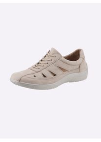 CLASSIC Damen Schnürschuh, Gr. 41, beige, Nubukleder, Schuhe
