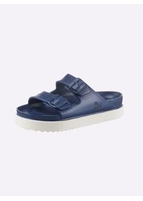 Heine Damen Pantolette, Gr. 40, blau, Synthetik, modisch, Schuhe