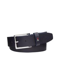 Tommy Hilfiger Damen Ledergürtel "Oliver", blau, Gr. 80, unifarben, Leder, Gürtel, mit Kontrast-Schnalle und Logoschlaufe