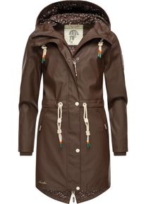 Navahoo Damen Regenjacke "Tropical Stormoo", braun, modisch, Gr. M, Obermaterial: 70% Polyester, 30% Polyurethan, Innenfutter: 100% Polyester,