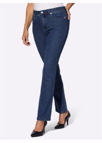 Lady Damen Bequeme Jeans, blau, Gr. 20, unifarben, 78% Baumwolle, 20% Polyester, 2% Elasthan, Jeans