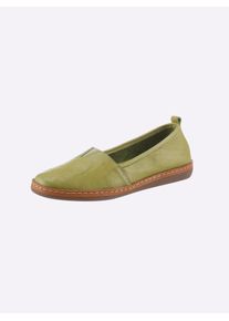 Andrea Conti Damen Slipper, Gr. 38, grün, Leder, Rindsleder, Rindsleder, modisch, Schuhe