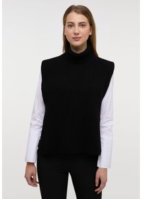 Eterna Damen Rollkragenpullover, schwarz, casual, Gr. M, 30% Kaschmir, 70% Wolle (Merino), Pullover