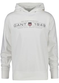Gant Herren Kapuzensweatshirt "GRAPHIC HOODIE", weiß, casual, Gr. XXXL, Sweatware, Obermaterial: 80% Baumwolle, 20% Polyester, Sweatshirts