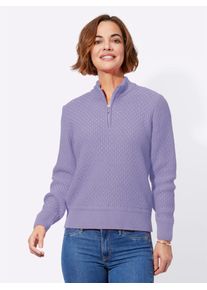 Classic Basics Damen Stehkragenpullover "Pullover", lila, Gr. 38, unifarben, 100% Polyacryl, Pullover