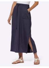Casual Looks Damen Jerseyrock, blau, Gr. 36, unifarben, 95% Viskose, 5% Elasthan, Röcke