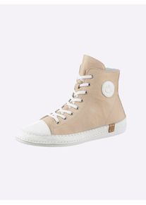 Andrea Conti Damen Sneaker, Gr. 41, beige, Leder, Glattleder, Rindsleder, modisch, Schuhe
