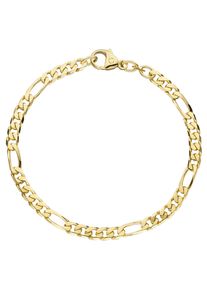 Jobo Damen Goldarmband, Gelbgold 585, gelb, Gelbgold 585, Armbänder, Figaroarmband 585 Gold 21 cm