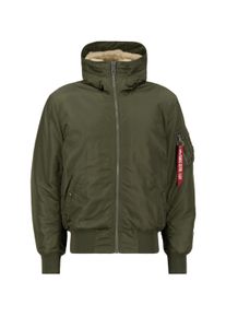 Herren Bomberjacke "Alpha Industries Men - Bomber Jackets MA-1 Hooded", grün, Gr. M, Alpha Industries, Obermaterial: 100% Nylon, Futter: 100% Nylon,