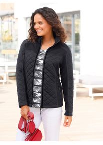 Casual Looks Damen Fleecejacke, schwarz, Gr. 54, unifarben, 100% Polyester, Jacken