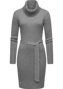 Ragwear Damen Sweatkleid "Miyya", grau, modisch, Gr. XL, Strick, 60% Baumwolle, 40% Polyacryl, Kleider, warmes Winterkleid mit breitem Rollkragen