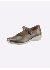 Classic Basics Damen Ballerina, Gr. 41, braun, Glattleder, feminin, Schuhe