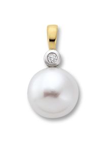 ONE ELEMENT Damen Ketten-Anhänger "0.02 ct Diamant Brillant Anhänger aus 585 Gelbgold", 0.02 ct mit Diamant, Gelbgold 585-Gold, gold, Gelbgold 585,