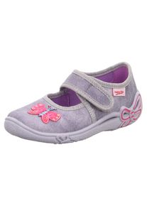 Superfit Kinder Hausschuh "BELINDA WMS: mittel", Gr. 29, pink, Baumwolle, metallisierte Fasern, sportlich, Schuhe, Kindergartenschuh mit Motivdruck,